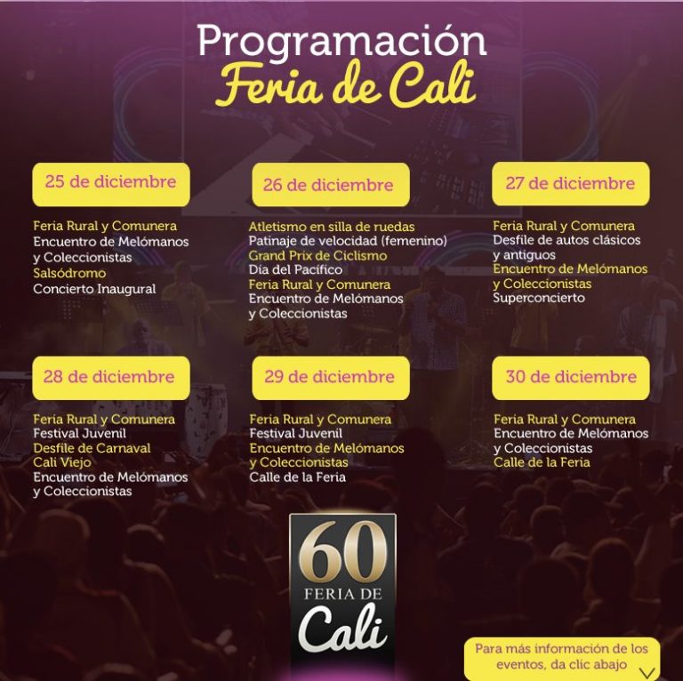 Conozca la programación de la Feria de Cali Tropicana Bogotá