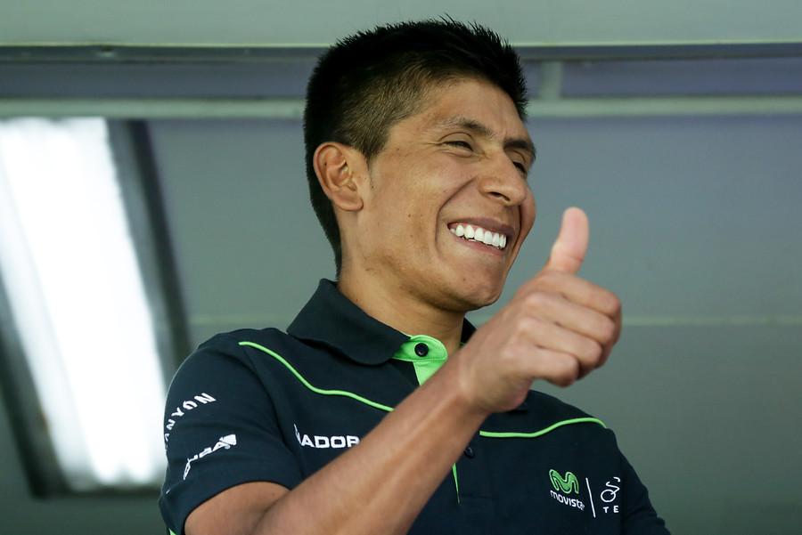 Nairo Quintana llegó en caravana al Parque Simón Bolívar