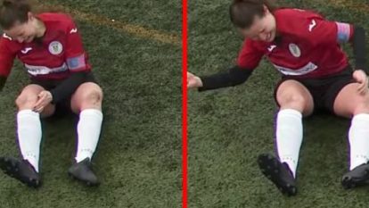 ¡Qué dolor! Futbolista se dislocó la rodilla y se la “acomodó” a puños