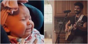 Bebé deja de llorar cuando Camilo canta _ Foto_ captura video