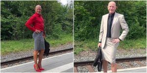 Hombre usa falda y tacones _ Foto_ Instagram