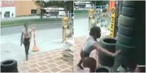 Mujer le roció gas pimienta a hombre que le echó un piropo _ Foto_ captura video