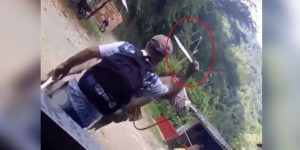 Hombre golpea con un machete a un caballo Foto captura video