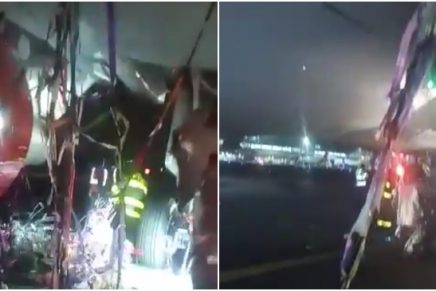 Video: globo aerostático se enredó en un avión de Avianca en Aeropuerto El Dorado
