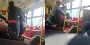 Dos mujeres se pelean dentro de un bus de TransMilenio _ Foto_ captura video