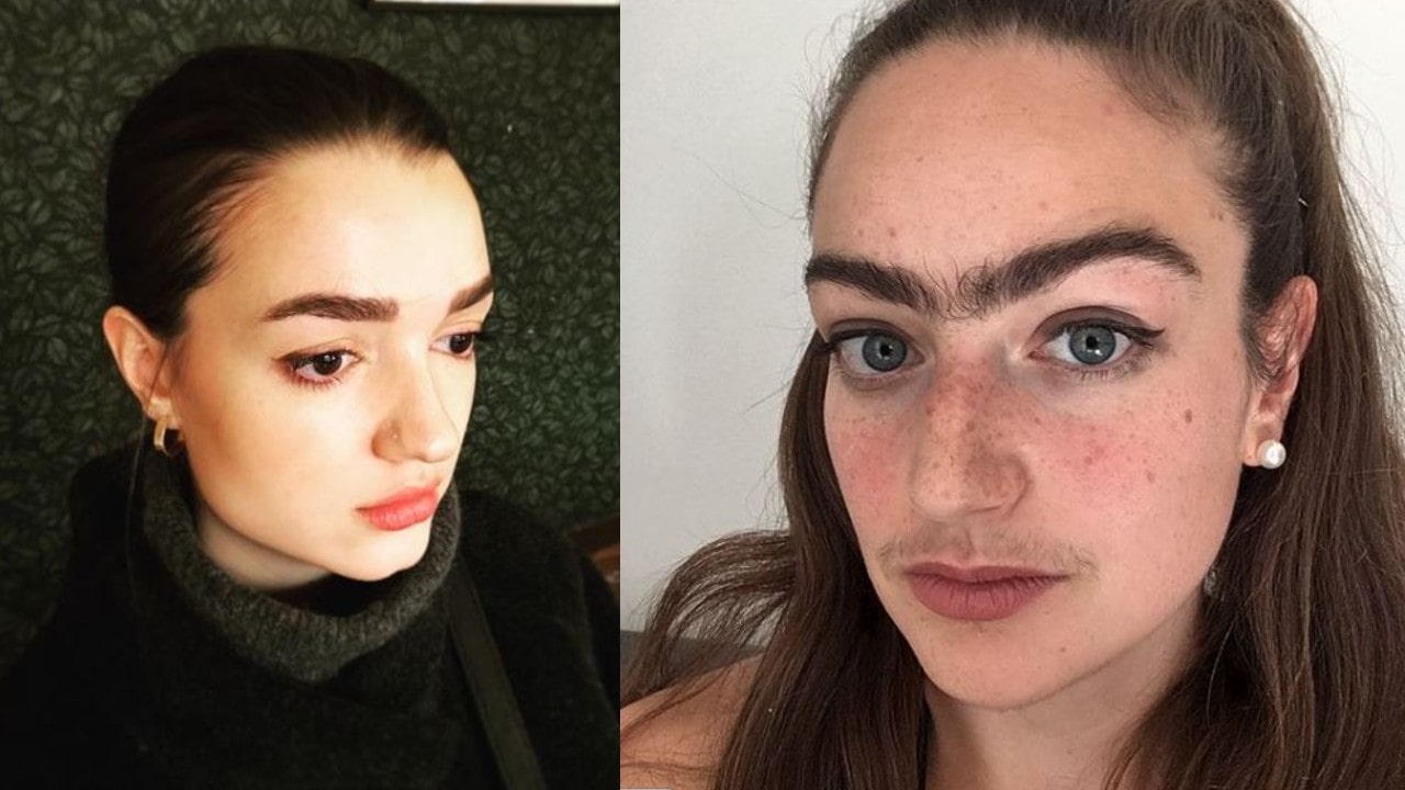 Mujer duró un año sin depilarse cejas y bigote y lo muestra en redes