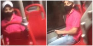 Mujer grabó a pasajero que se estaba tocando _ Foto_ captura video