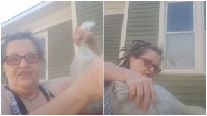 Mujer tiró las cenizas de su esposo a la basura / Foto: captura de video
