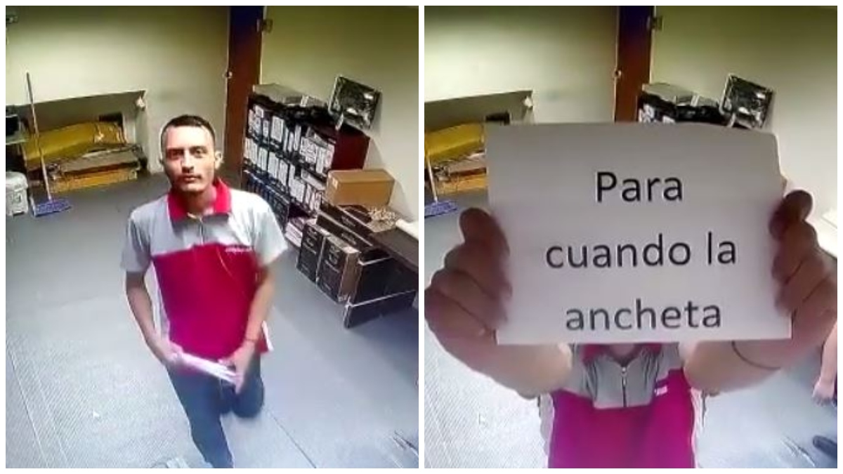 Empleado le pidió ancheta a su jefe _ Foto_ captura video