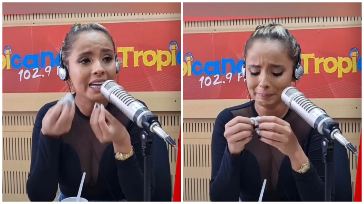 180222 Locutora de Tropicana llora en vivo al informar sobre la noticia del asesinato de una mujer