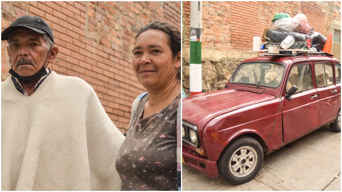 110322 Pareja que vive dentro de un Renault 4 _ Foto_ Suministrad