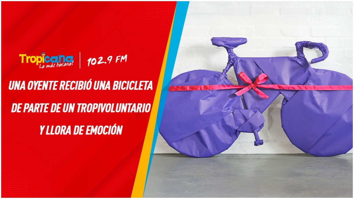 150322 Oyente llora al recibir bicicleta _