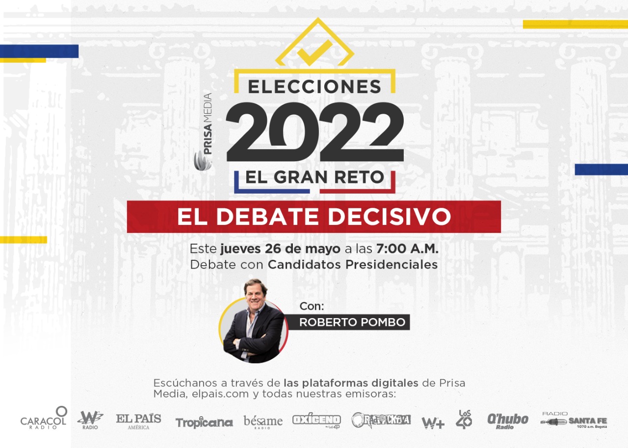 Gustavo Petro, Federico Gutiérrez y Sergio Fajardo se medirán en un debate decisivo