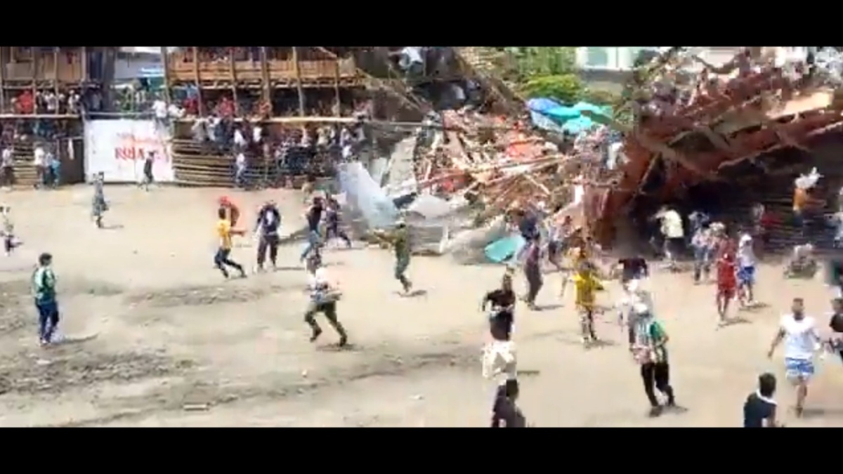 Tragedia en Tolima: Se cayó plaza de toros en las fiestas de San Pedro y San Juan