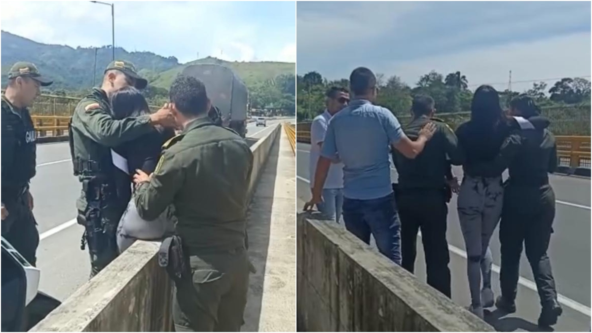 Policía salva a joven de lanzarse de un puente