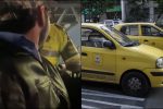 Agente da cachetada a taxista