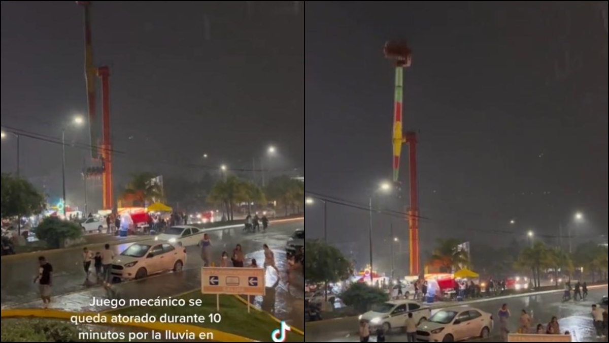 Atracción se dañó en medio de la lluvia