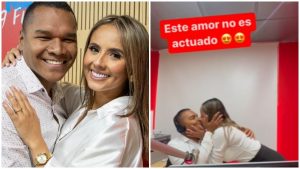 Adriana y RyR se besan en vivo para demostrar que su amor es real _ Foto_ Instagram
