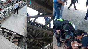 Mujer cayó de puente en mal estado