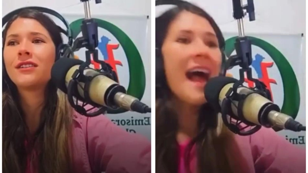 Locutora temblor en vivo