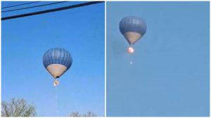 Dos muertos provoca incendio y desplome de globo aerostático en México _ Foto_ captura video Twitter