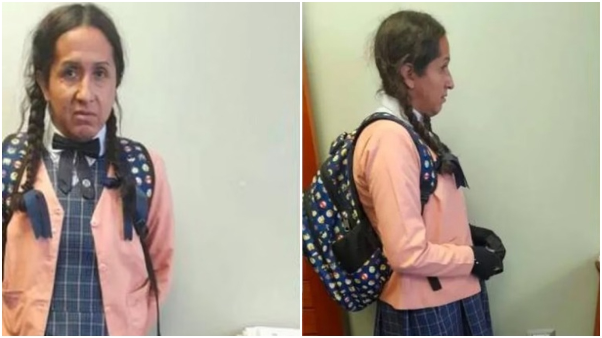Hombre se disfrazaba de colegiala