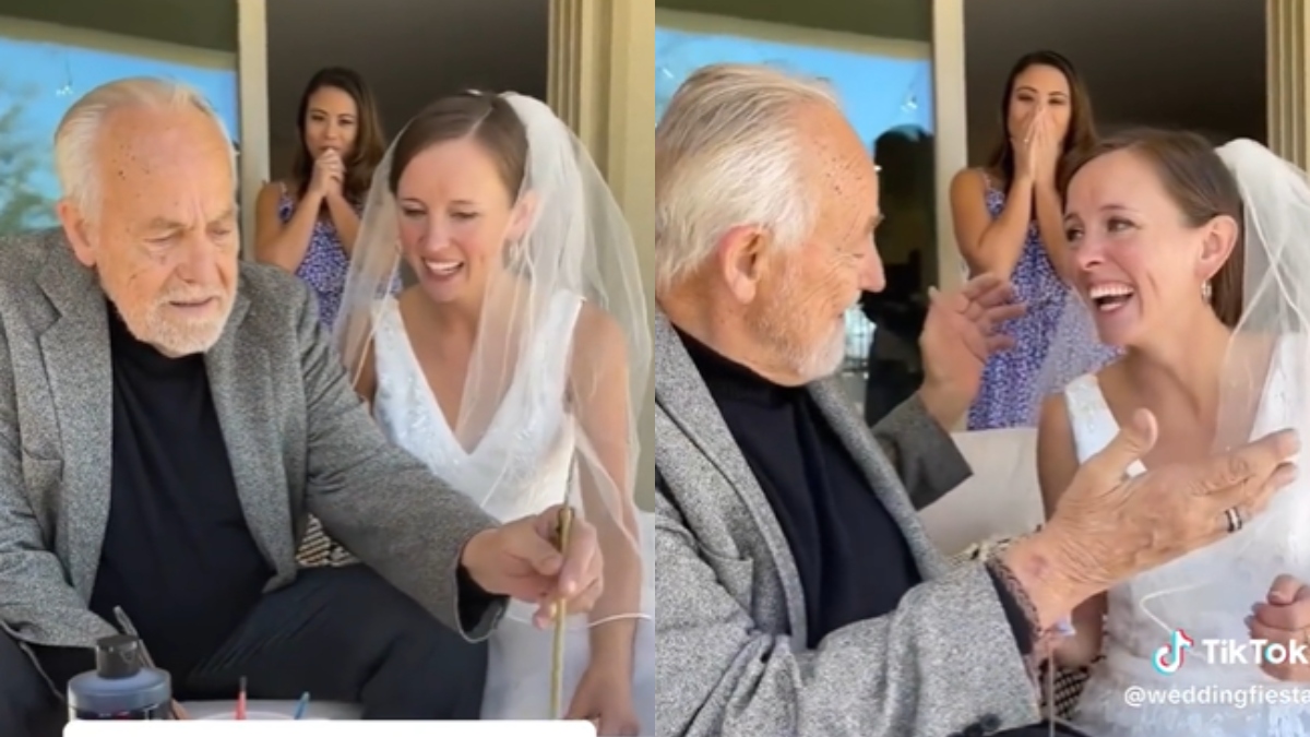 El emotivo momento que un padre con demencia reconoció a su hija el día de su boda