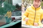 Caso de intolerancia: Conductor rompió vidrio de sujeto que lo grabó.