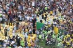 Hinchas de Brasil y Argentina armaron batalla campal en el estadio; mira los videos