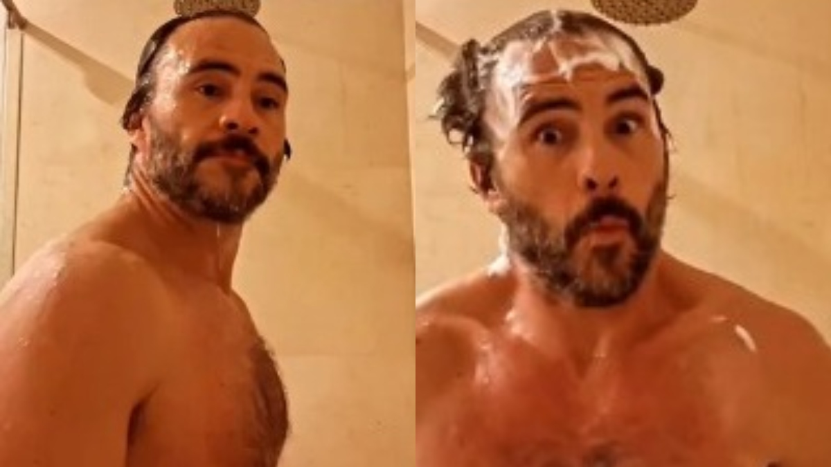 Juan Pablo Raba compartió video bañándose en un minuto