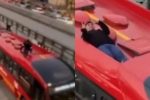 VIDEO: Joven viajó acostado en el techo de un TransMilenio; esto dijo la entidad
