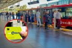 Pasajeros subiendo a bus de TransMilenio, encima imagen de la tarjeta TuLlave (Getty Images / redes sociales)