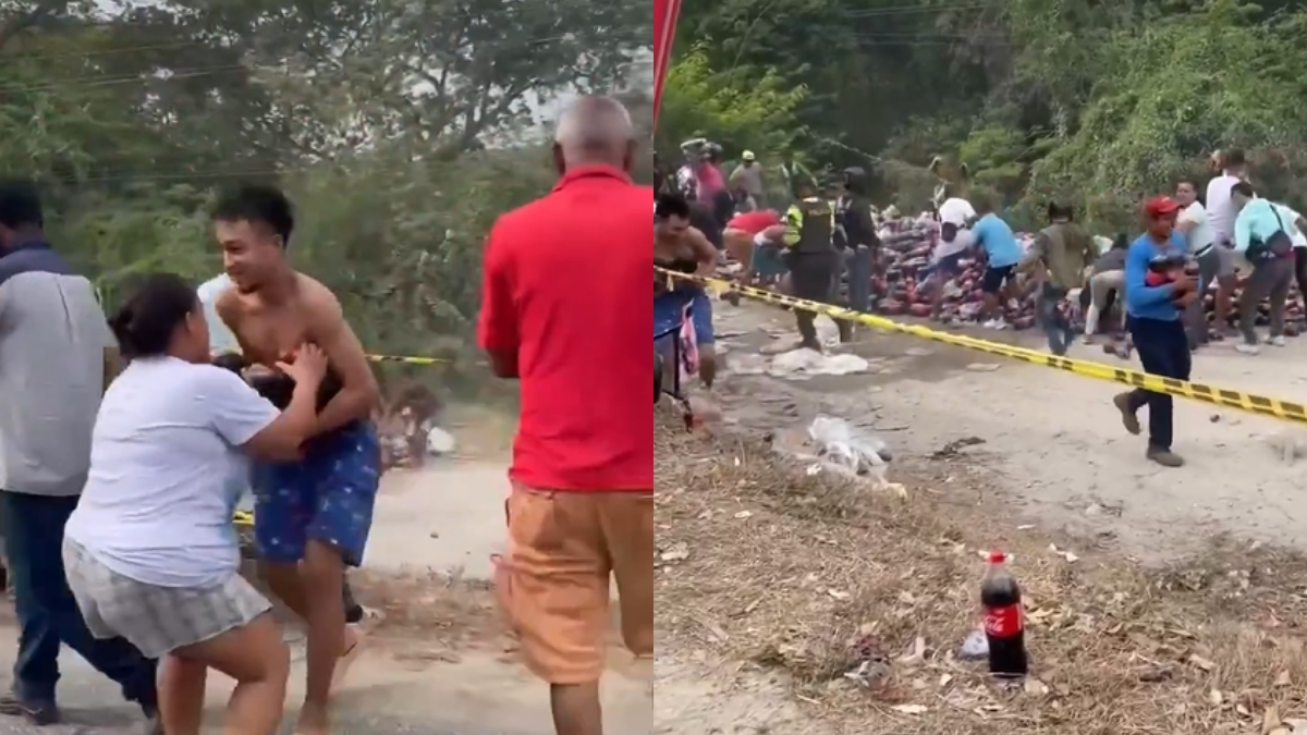 Saqueo camión Ciénaga