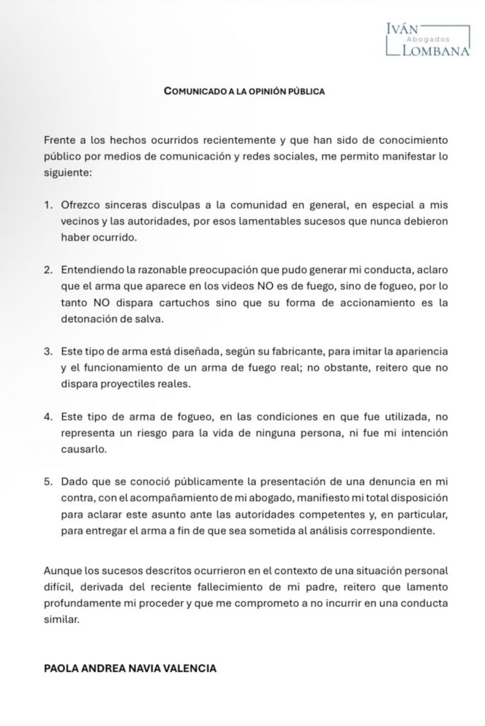 Comunicado Ivan Lombana Abogados