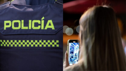 Grabar policías