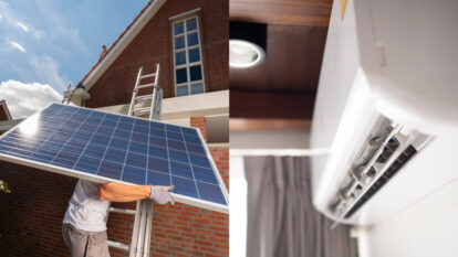 Paneles solares aire acondicionado