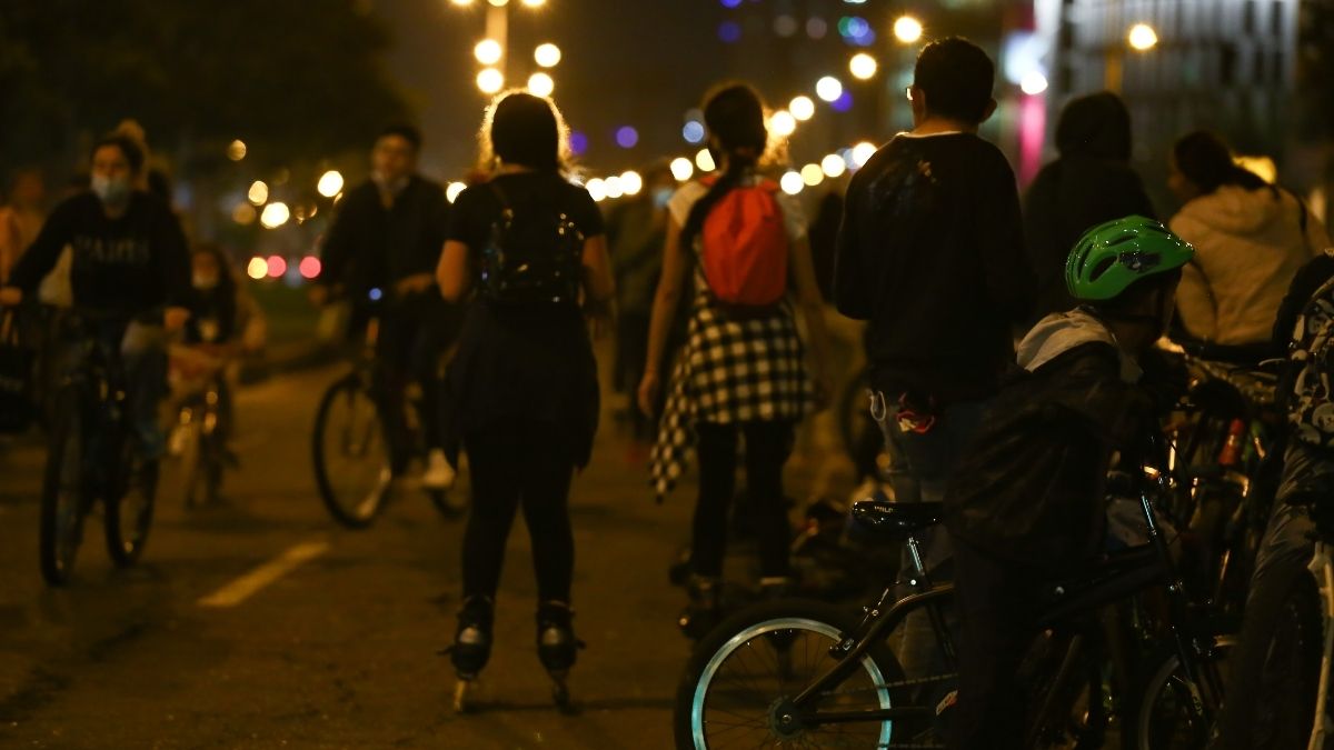 Ciclovía nocturna Bogotá