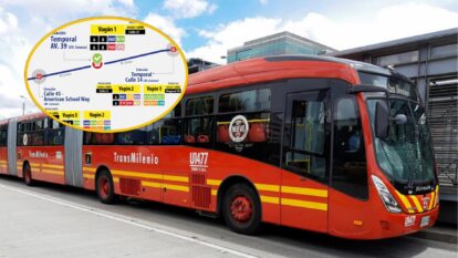 Nueva estación temporal TransMilenio Avenida 39