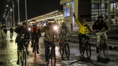 Ciclovía nocturna Bogotá